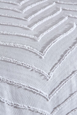 Çeyiz Diyarı Sementina 2 Parça Tek Kişilik Pike Takımı Gri - 5