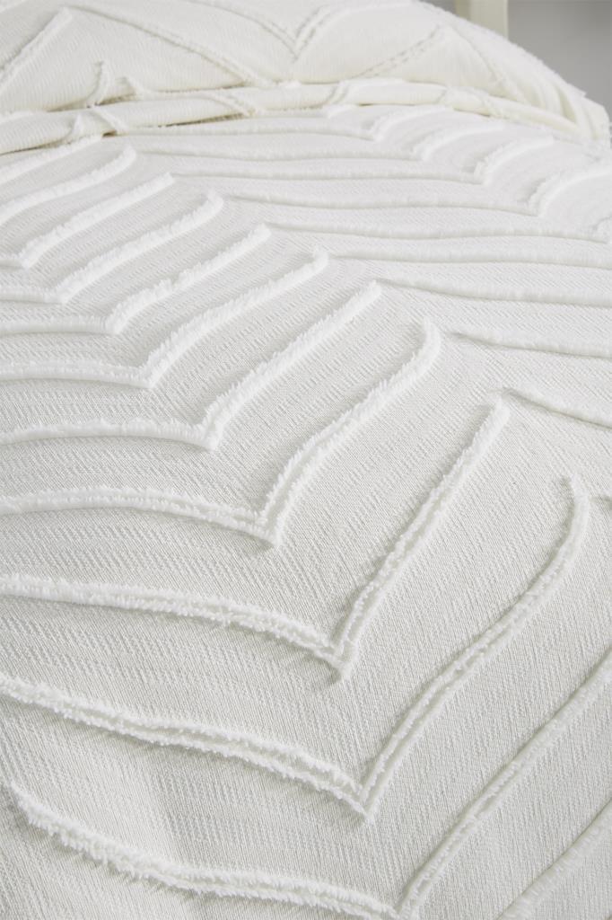 Çeyiz Diyarı Sementina 2 Parça Tek Kişilik Pike Takımı Krem - 5