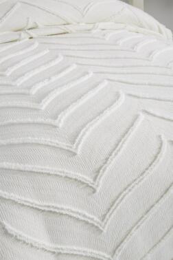 Çeyiz Diyarı Sementina 2 Parça Tek Kişilik Pike Takımı Krem - 5