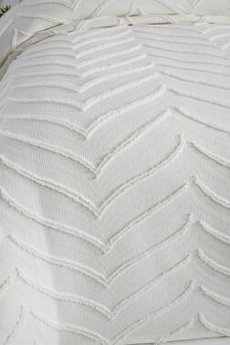 Çeyiz Diyarı Sementina 2 Parça Tek Kişilik Pike Takımı Krem - 6