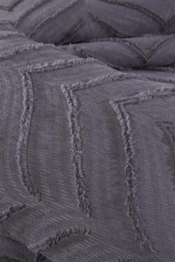 Çeyiz Diyarı Sementina 3 Parça Çift Kişilik Pike Takımı Antrasit - 5