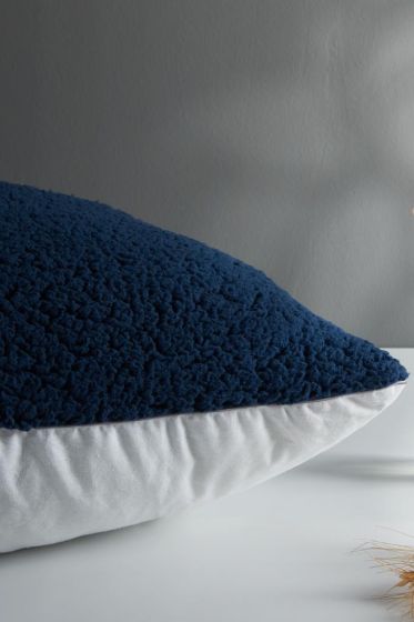 Çeyiz Diyarı Sharpa 1000 Gr Silikon Dolgulu Peluş Yastık Lacivert - Çeyiz Diyarı