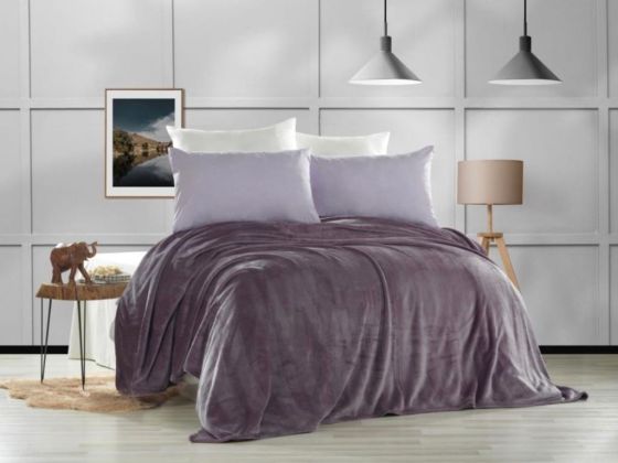 Çeyiz Diyarı Softy Tek Kişilik Ultrasoft Tek Battaniye Mor - Hobby