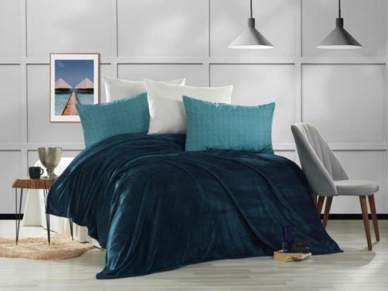 Çeyiz Diyarı Softy Tek Kişilik Ultrasoft Tek Battaniye Petrol - Hobby