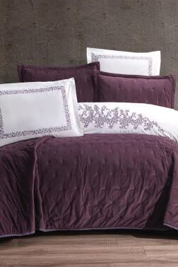 Çeyiz Diyarı Stella 10 Parça Çeyiz Seti Mürdüm - 1