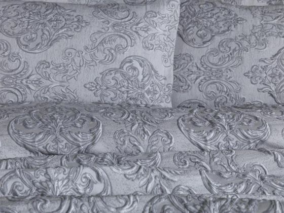 Çeyiz Diyarı Sude Jakarlı Yatak Örtüsü Gri - Çeyiz Diyarı (1)