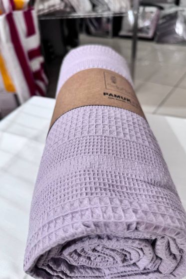 Çeyiz Diyarı Tek Kişilik Yazlık Pamuklu Tek Pike Lila - Çeyiz Diyarı