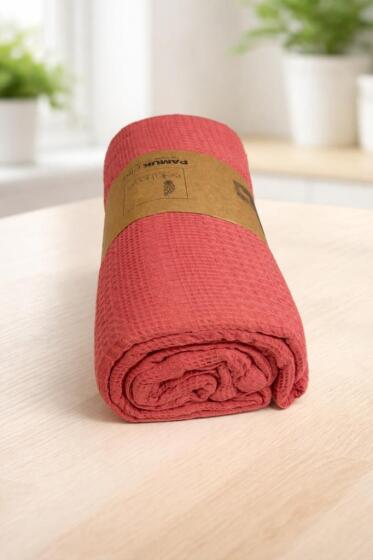 Çeyiz Diyarı Tek Kişilik Yazlık Pamuklu Tek Pike Gül Kurusu - Çeyiz Diyarı