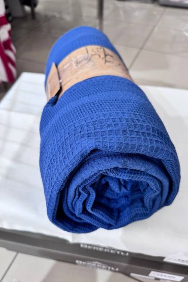 Çeyiz Diyarı Tek Kişilik Yazlık Pamuklu Tek Pike Lacivert - Çeyiz Diyarı