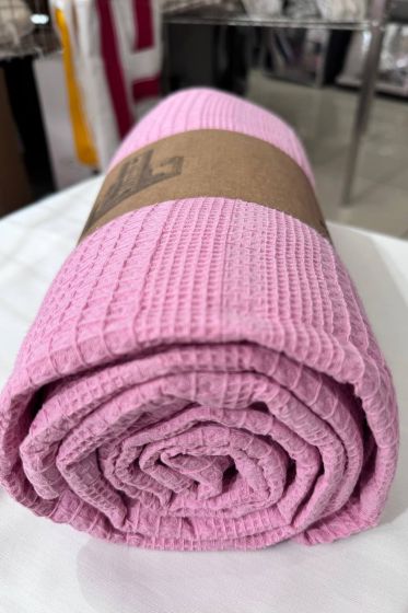 Çeyiz Diyarı Tek Kişilik Yazlık Pamuklu Tek Pike Pembe - Çeyiz Diyarı