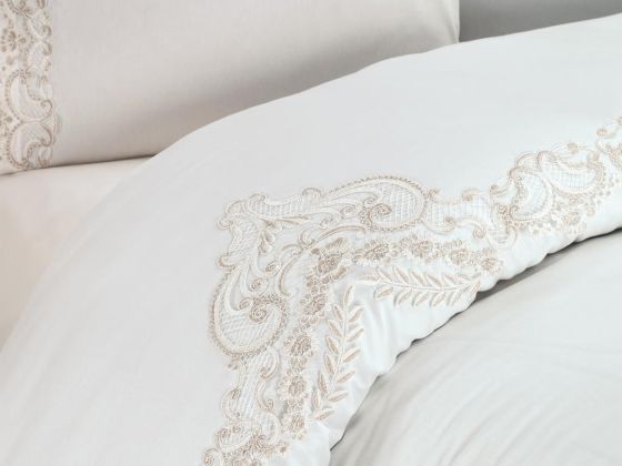 Çeyiz Diyarı Tiara Nevresim Takımı Krem - Çeyiz Diyarı (1)