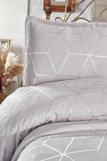 Çeyiz Diyarı Verona 3 Parça Çift Kişilik Yatak Örtüsü Gri - Çeyiz Diyarı (1)