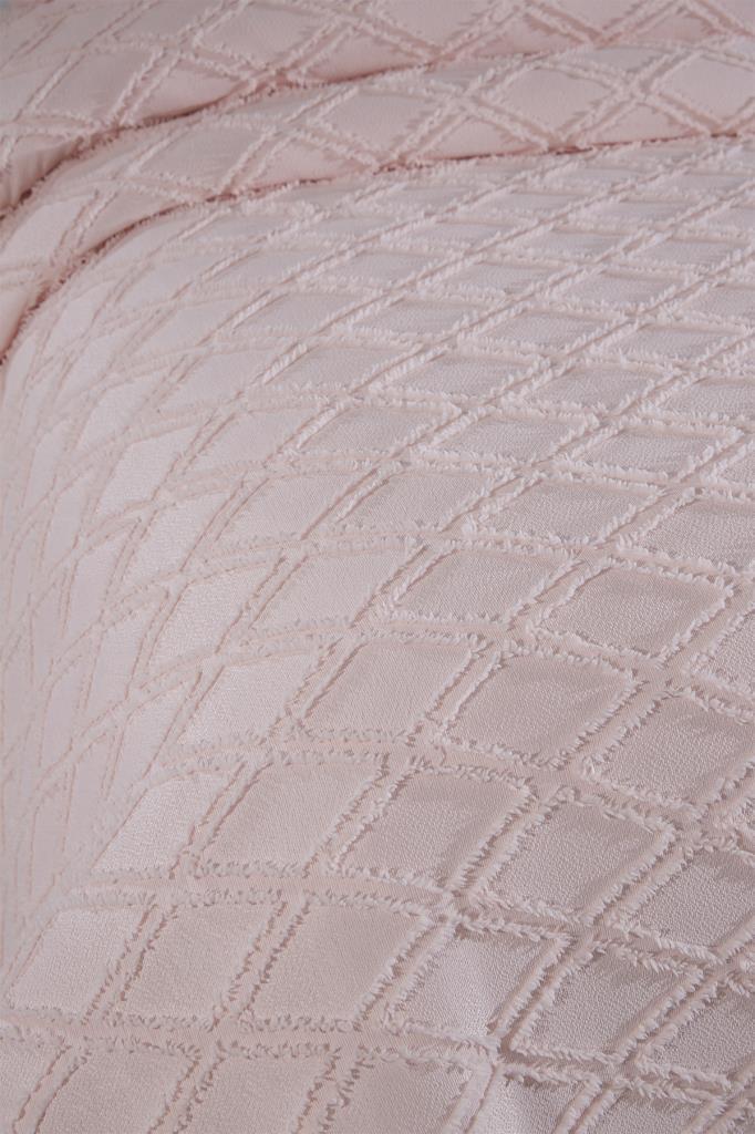 Çeyiz Diyarı Vesya 2 Parça Tek Kişilik Pike Takımı Pudra - 4