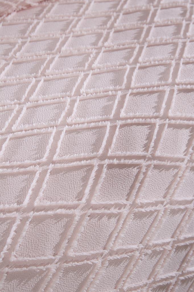 Çeyiz Diyarı Vesya 3 Parça Çift Kişilik Pike Takımı Pudra - 5