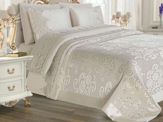 Çeyiz Diyarı Violet Pike Takımı 6 Parça Krem - Çeyiz Diyarı