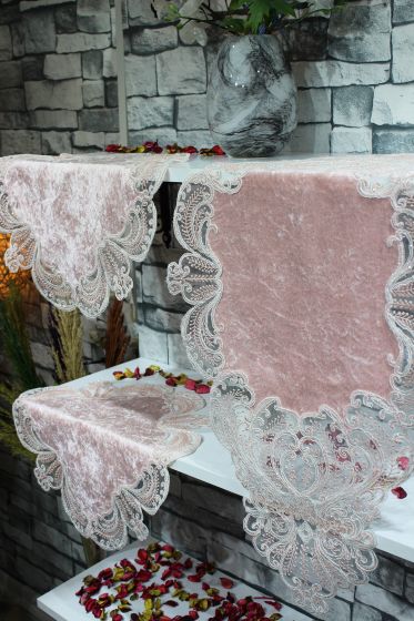 Çeyiz Diyarı Yasemin 3 Parça Yatak Odası Takımı Pudra - Çeyiz Diyarı