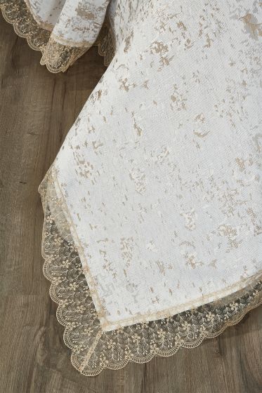 Çeyiz Diyarı Yonca Yatak Örtüsü Krem Cappucino - Çeyiz Diyarı (1)