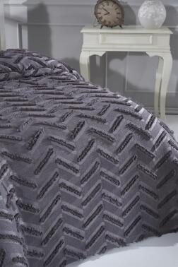 Çeyiz Diyarı Zigra 2 Parça Tek Kişilik Pike Takımı Antrasit - 5