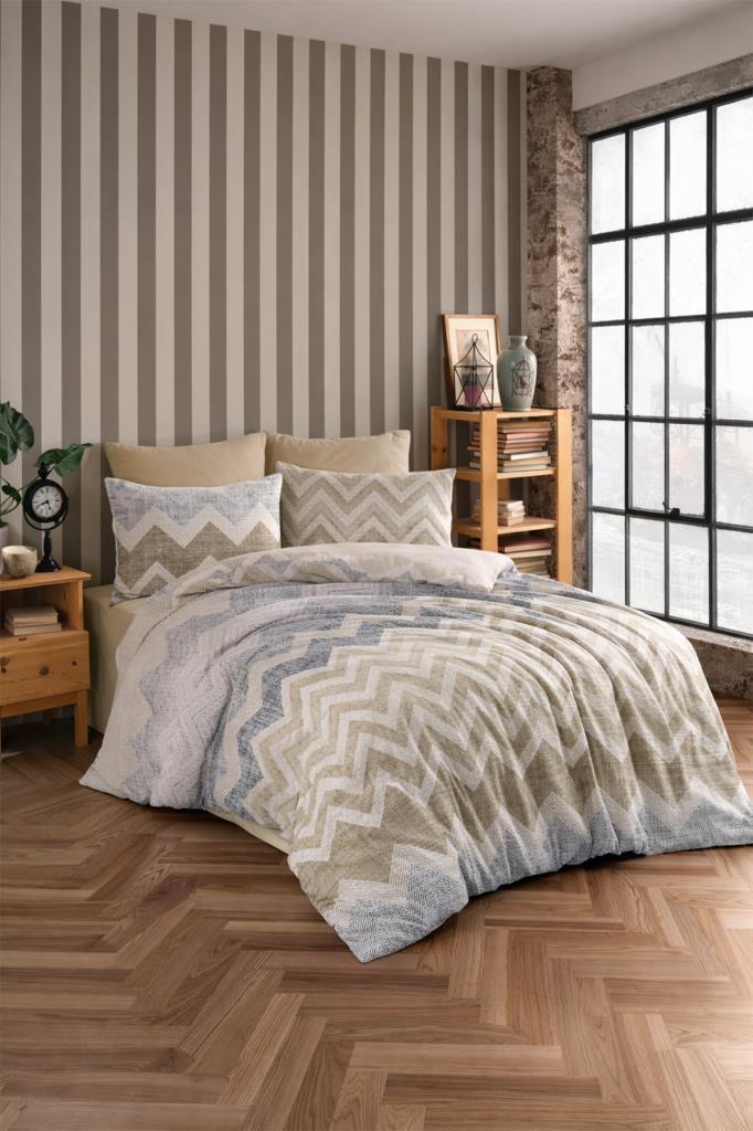 Çeyiz Diyarı Zigzag Dört Mevsim Çift Kişilik Nevresim Takımı - 1