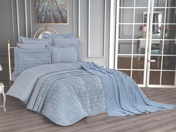 Çeyizdiyarı Lidya Çeyiz Seti 10 Parça Mavi - Çeyiz Diyarı (1)