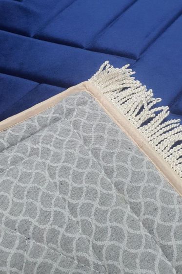 Çeyizdiyarı Saliha Kadife Dolgulu Seccade Lacivert - Çeyiz Diyarı (1)