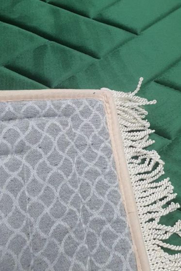 Çeyizdiyarı Saliha Kadife Dolgulu Seccade Zümrüt Yeşili - Çeyiz Diyarı (1)