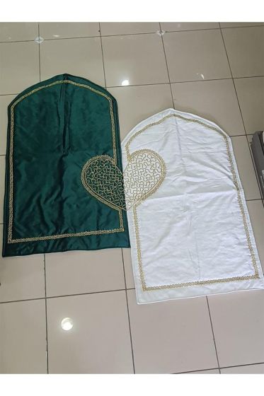 Çeyizdiyarı Sevda Kadife 2'li Seccade Takımı Yeşil Altın - Çeyiz Diyarı