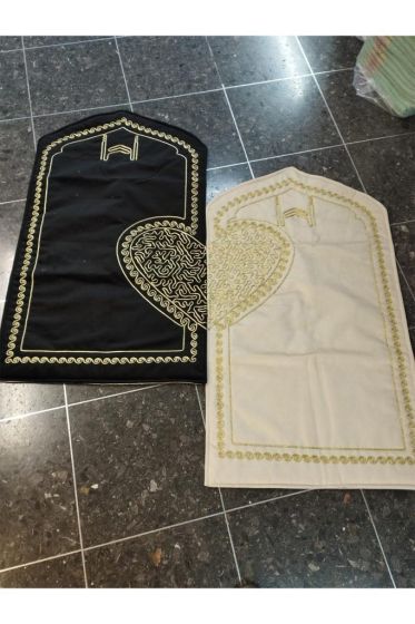 Çeyizdiyarı Sevgi Kadife 2'li Seccade Takımı Altın - Çeyiz Diyarı