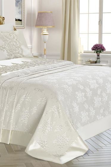 Çeyizlik Pike Takımı Elegance Krem - Çeyiz Diyarı (1)