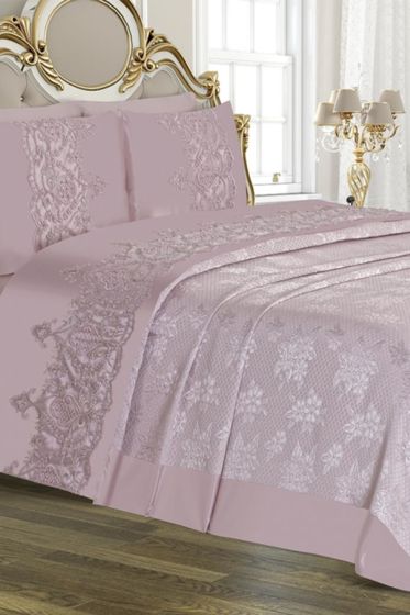 Çeyizlik Pike Takımı Elegance Pudra - Çeyiz Diyarı