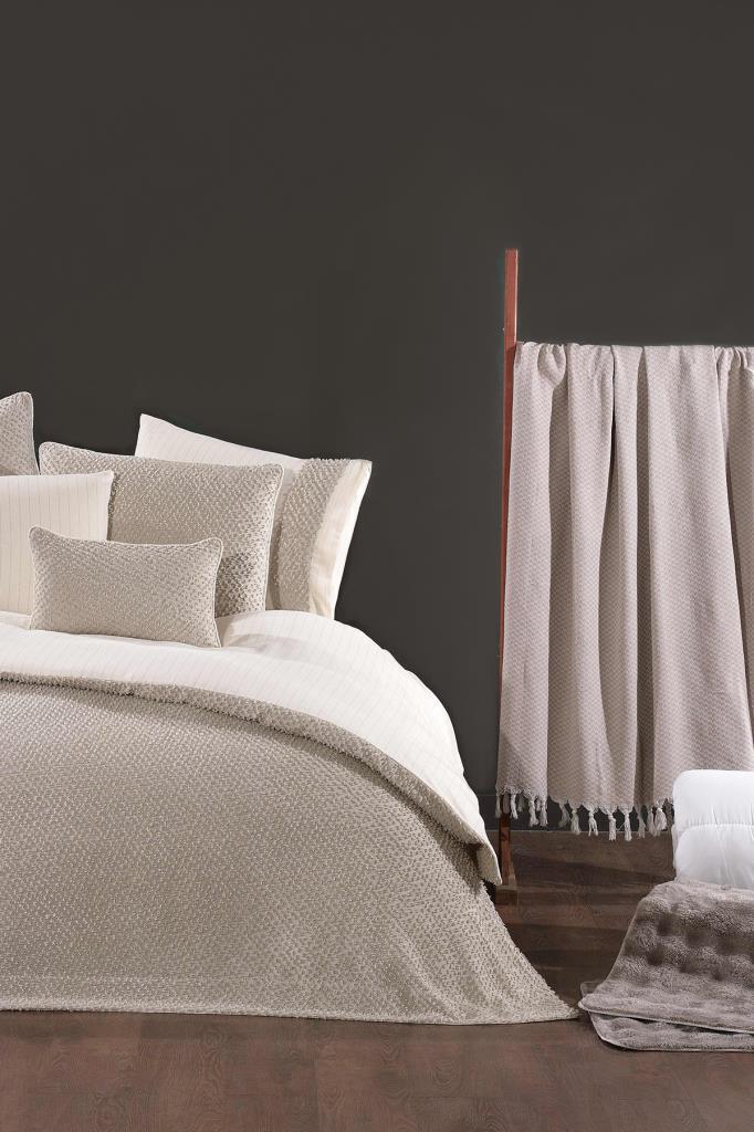 Clara Lüks Comforter 13 Parça Çeyiz Seti Bej - 1