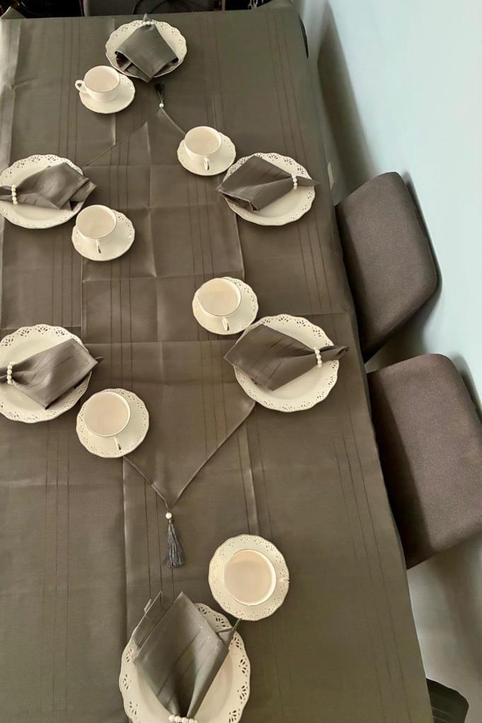 Colber 26 Parça Masa Örtüsü Takımı Antrasit - 2