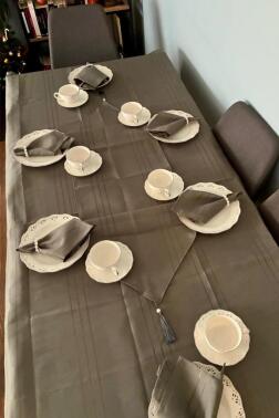 Colber 26 Parça Masa Örtüsü Takımı Antrasit - 3
