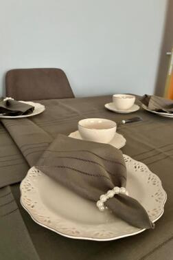 Colber 26 Parça Masa Örtüsü Takımı Antrasit - 6