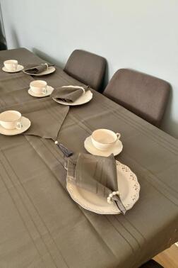 Colber 26 Parça Masa Örtüsü Takımı Antrasit - 8