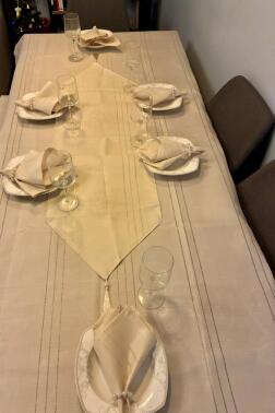 Colber 26 Parça Masa Örtüsü Takımı Bej - 4