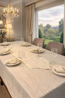 Colber 26 Parça Masa Örtüsü Takımı Bej - 1