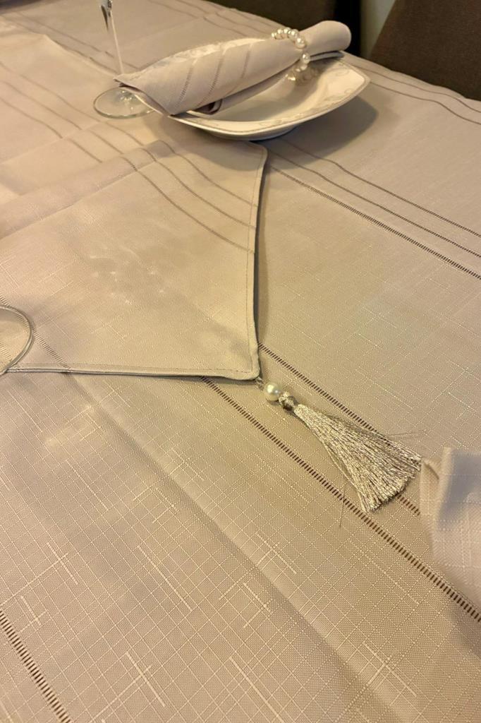 Colber 26 Parça Masa Örtüsü Takımı Gri - 2