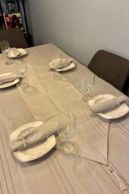 Colber 26 Parça Masa Örtüsü Takımı Gri - 4