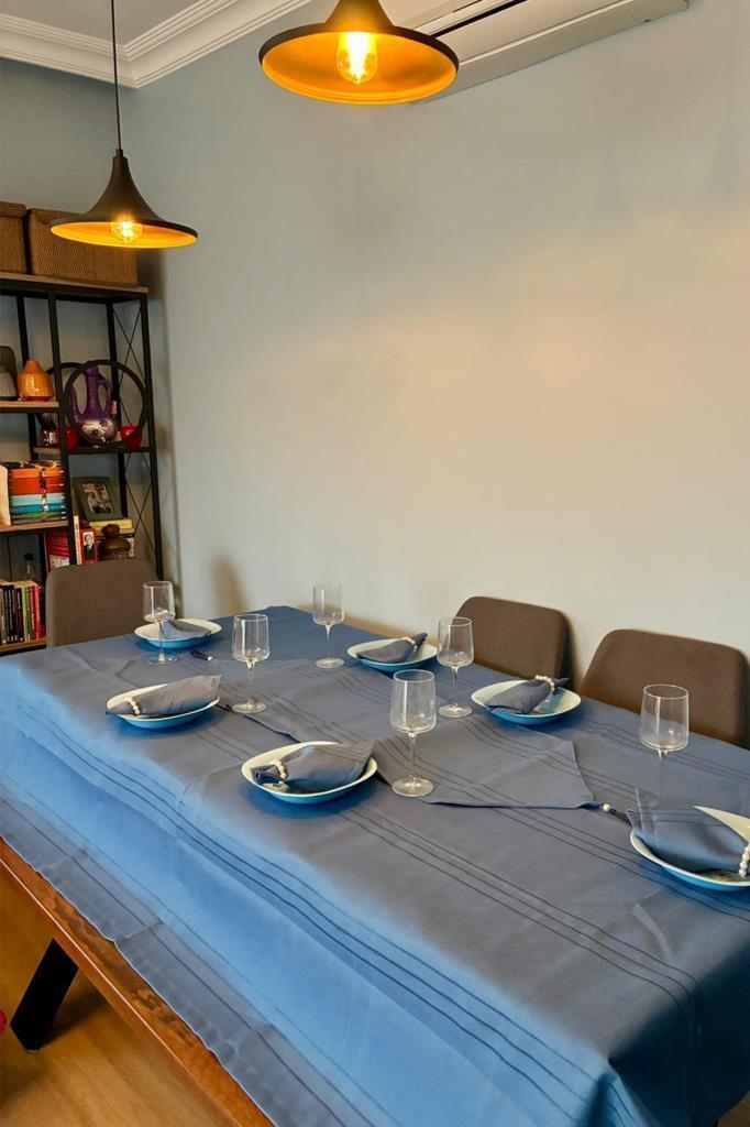 Colber 26 Parça Masa Örtüsü Takımı İndigo - 1