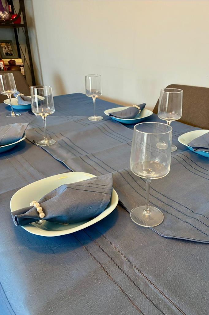 Colber 26 Parça Masa Örtüsü Takımı İndigo - 2