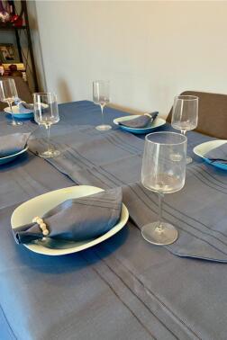 Colber 26 Parça Masa Örtüsü Takımı İndigo - 2