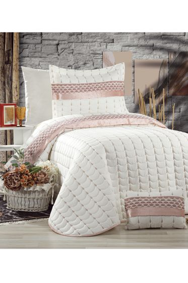 Colors Micro Tek Kişilik Yatak Örtüsü Krem Pudra - Çeyiz Diyarı (1)
