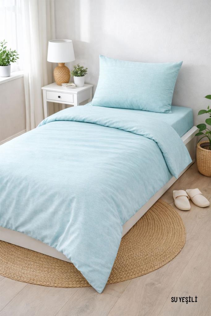 Colours Soft Tek Kişilik Nevresim Takımı Mint - 1