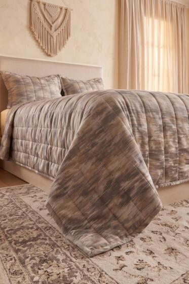 Cortina Çift Kişilik Yatak Örtüsü 240x250 cm Gold - Çeyiz Diyarı (1)
