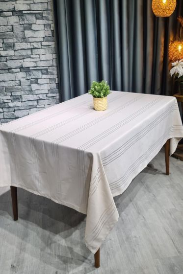 Corvver Dertsiz Masa Örtüsü 155x220 Cappucino - Çeyiz Diyarı