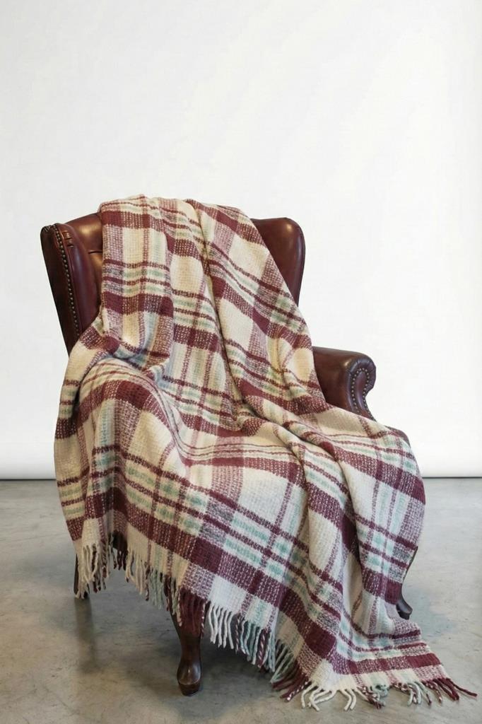 Cotton Touch Tek Kişilik 130x170 cm Tv Battaniyesi Bordo - 1