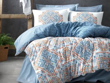 Cottonbox Bohem Grande Çift Kişilik Nevresim Takımı Mavi - 1