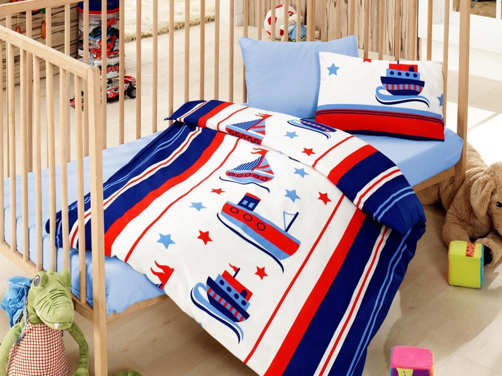 Cottonbox Denizci Bebek Nevresim Takımı Mavi - 1
