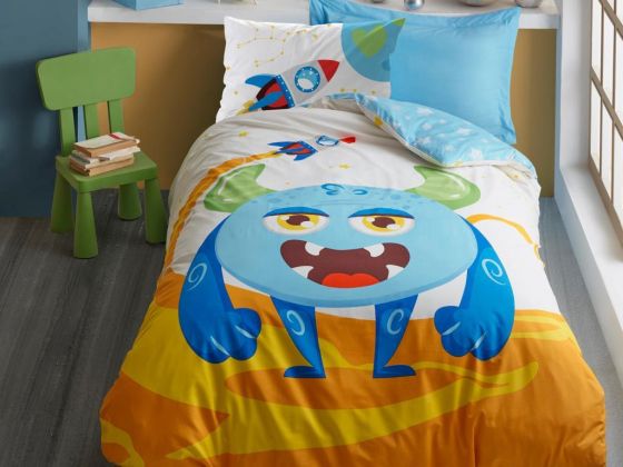 Cottonbox Junior Giant Tek Kişilik Nevresim Takımı Mavi - Cotton Box